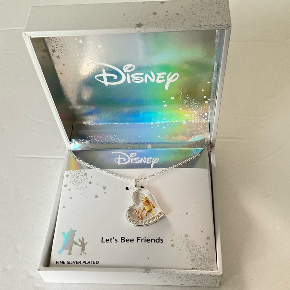 Disney Classics Jewelry | Winnie the Pooh & Piglet | Heart Pendant Necklace - Picture 4 of 9